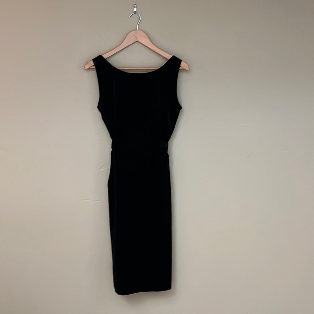 Agnes B. | Vintage velvet sleeveless dress | Black | Size 10 (40 Euro)
